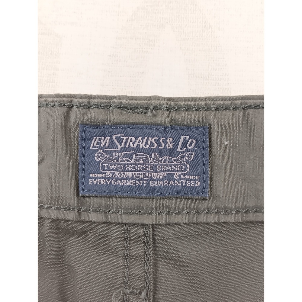 Levi Strauss Co Mens Cargo Shorts Olive Green Waterless Size 38 - Picture 6 of 9
